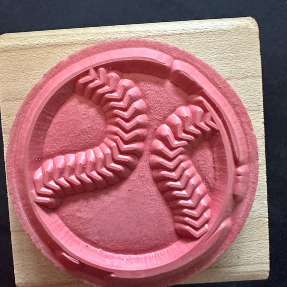 Stampabilities Baseball  Rubber Stamp. - Picture 2 of 2